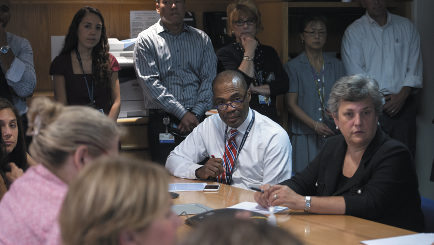 Laura Wood with Boston Children’s CEO, Dr. Kevin B. Churchwell